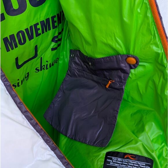 Kjus White Backflip Reversible Down Water-repellent Windproof Jacket, size M - Picture 7 of 11